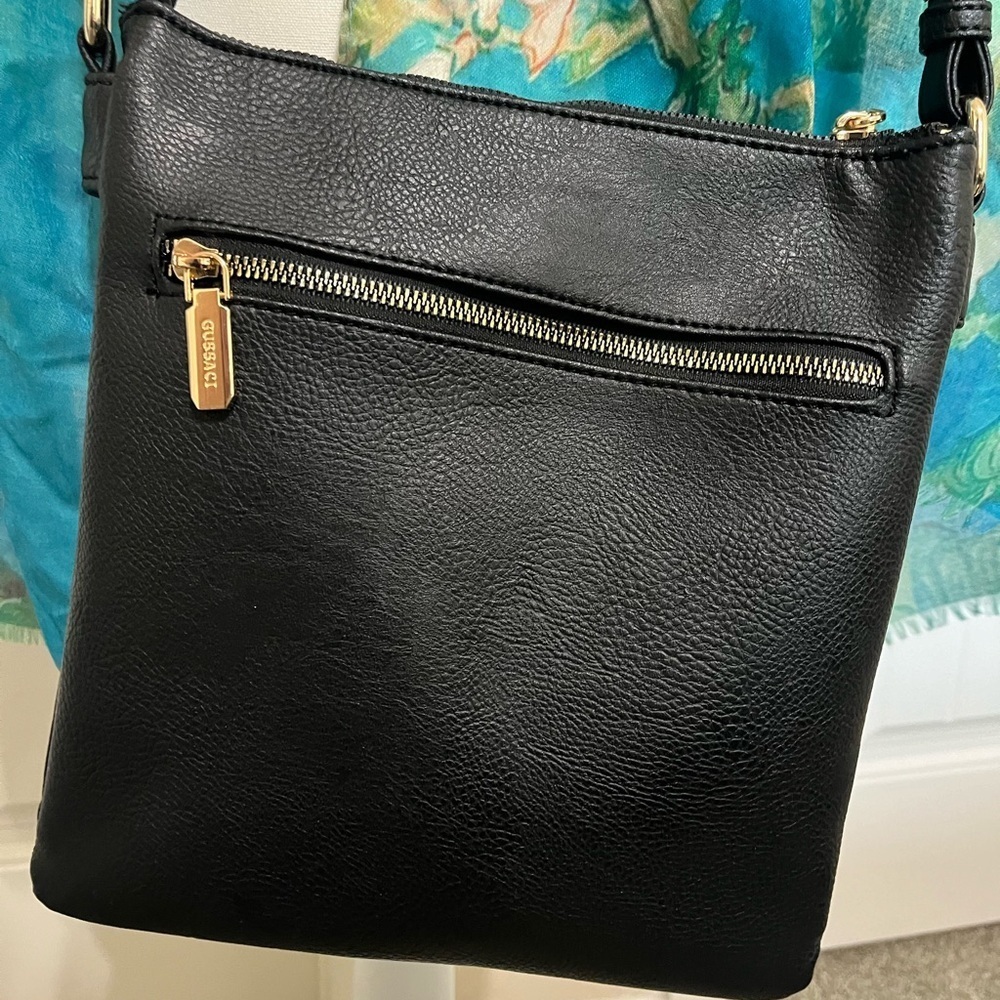Gussaci Haute Couture Luxury Leather Black Crossbody - Picture 3 of 12